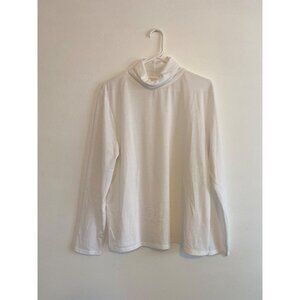 Jennifer Lauren White Long Sleeve Turtleneck Top Size XL